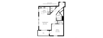 a floor plan of a 1 bedroom floor plan  floor plans
