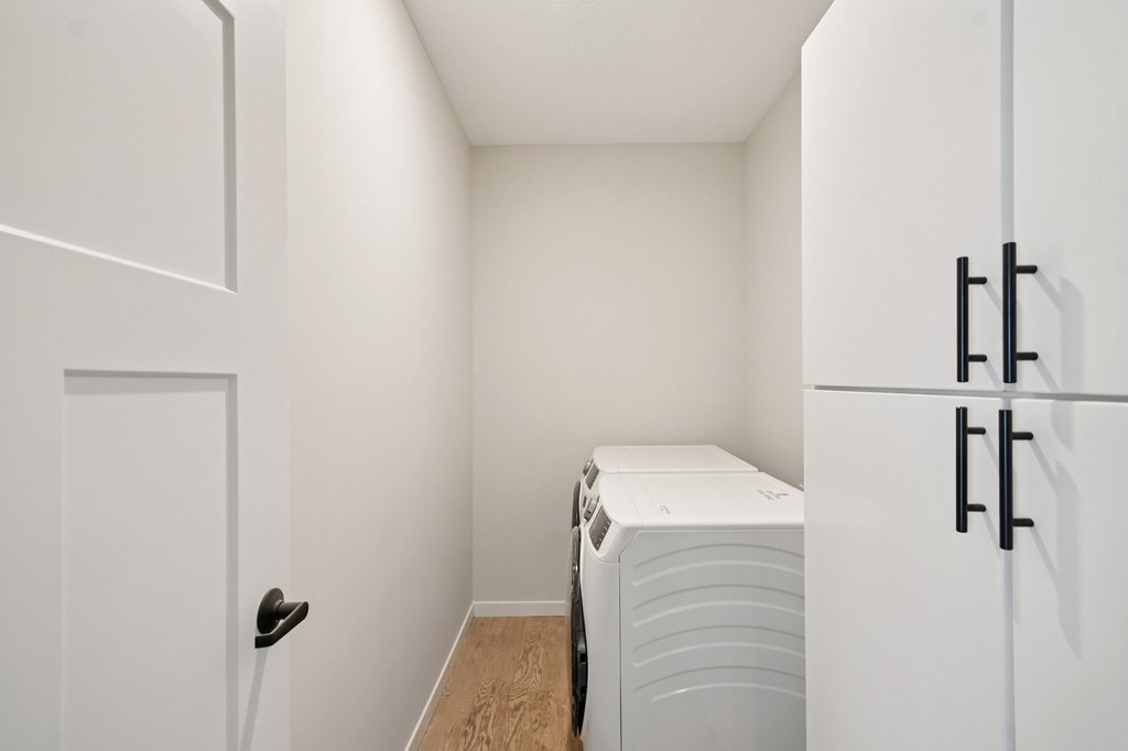 In-unit washer and dryer  at Ironwood Townhomes in Medina, Minnesota.
