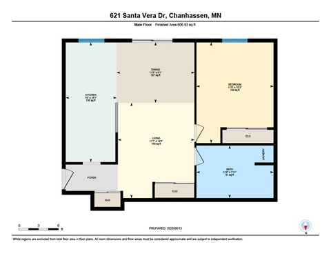A floor plan for a property located at 621 Santa Vera Dr, Chanhassen, MN.