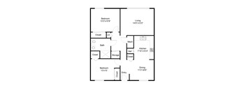 2 Bed - 1 Bath C
