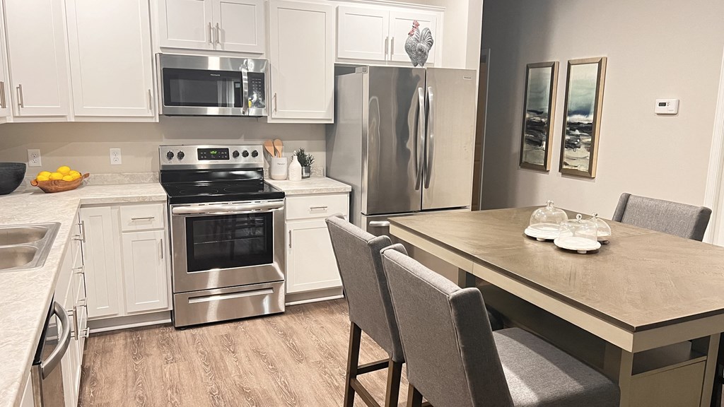 Kitchen with stainless steel appliances and plenty of storage