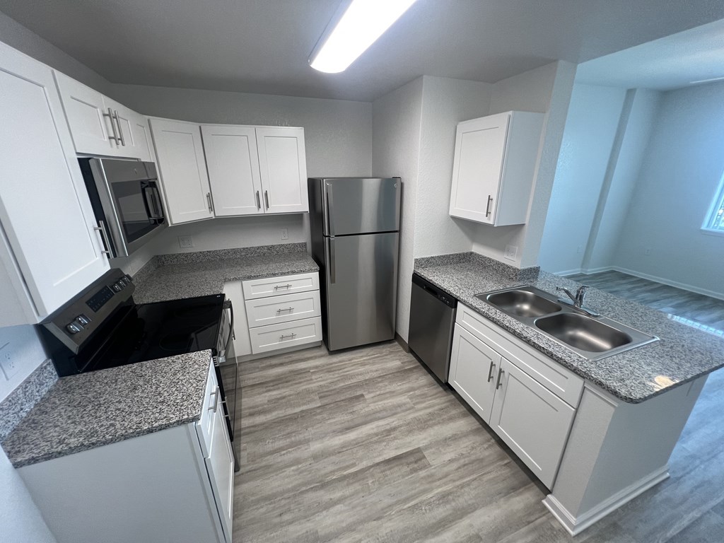 Kitchen and living space at Madison Highlands 2 Tampa Florida