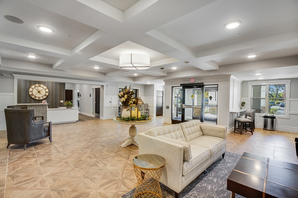 Lobby, friendly staff, Senior Apartment, Senior living, Maplewood, White Bear Lake, Saint Paul, Frost English Silver