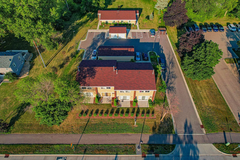 a birdseye view of a house from the sky