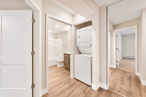 In unit laundry at Santa Vera Apartments in Chanhassen, Minnesota.