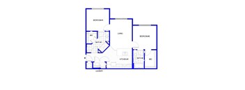 Madison Oaks West 2 Bedroom unit floor plan