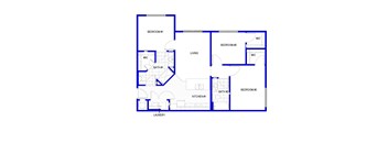 Madison Oaks West 3 Bedroom unit floor plan