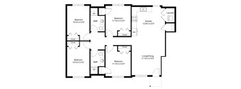 a floor plan of a house with an open floor plan