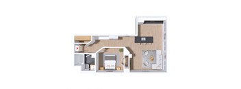 bedroom floor plan an in 1 bed 1 bath