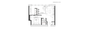 A floor plan of a unit at W.L.KINSON SCHOOL shows a living area, a bedroom, a bathroom, and a W.I.D.