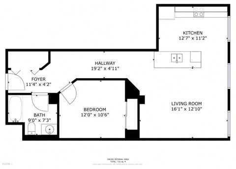 201 Floor Plan at Greeley Lofts, St. Louis