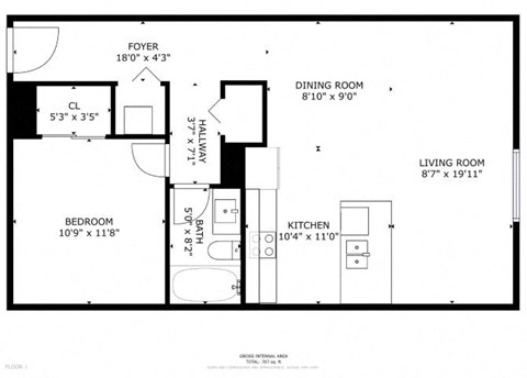 306 Floor Plan at Greeley Lofts, Missouri