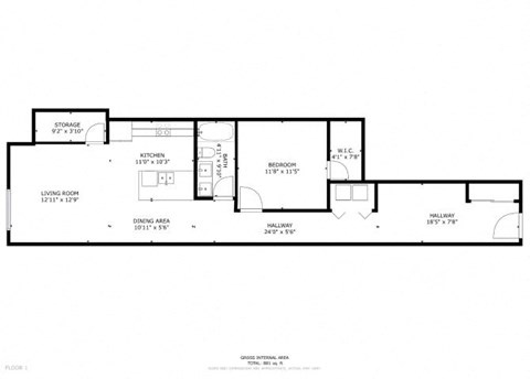 309 Floor Plan at Greeley Lofts, St. Louis, Missouri
