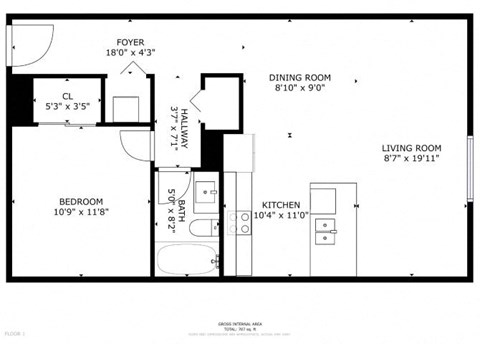 506 Floor Plan at Greeley Lofts, Missouri