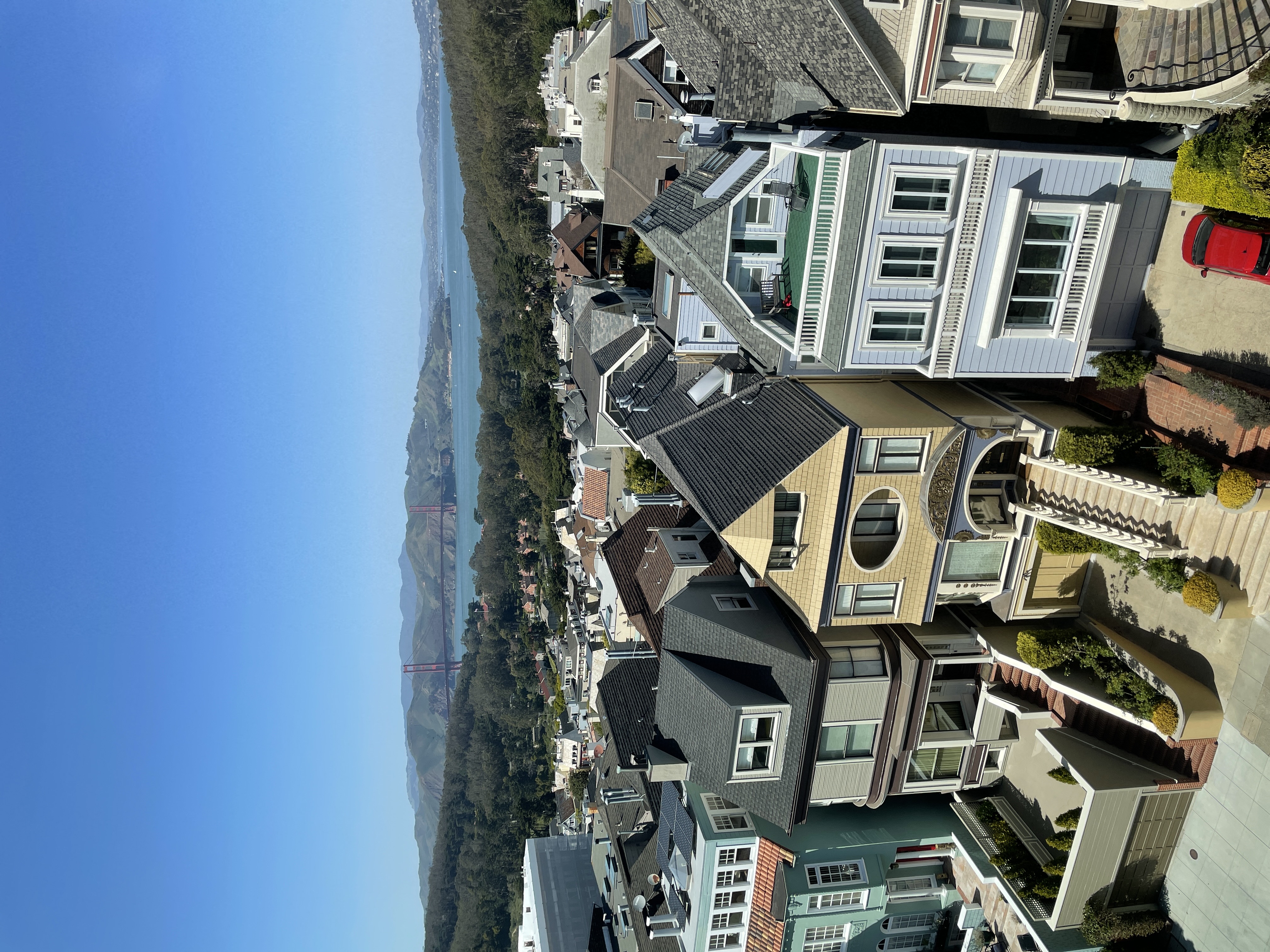 an aerial view of houses stacked on top of each other
