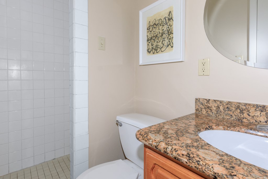 Standard unit bathroom  at 444 Park Apartments, Ohio