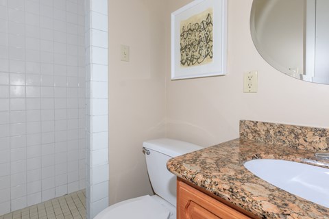 Standard unit bathroom  at Parkview Apartments, Ohio