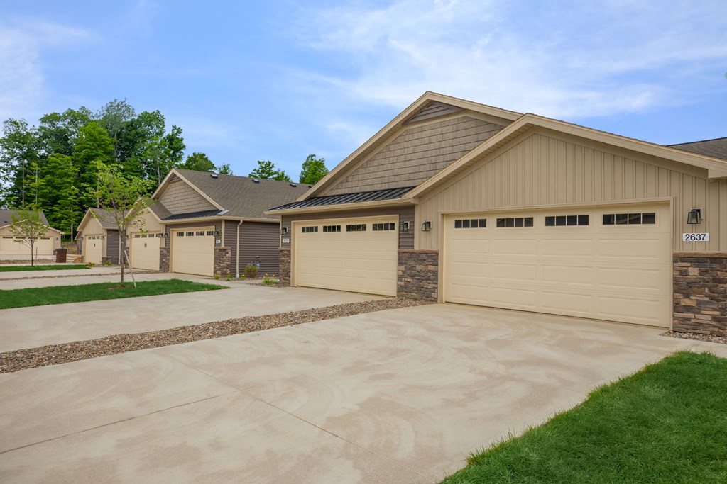 Exterior two car attached garage