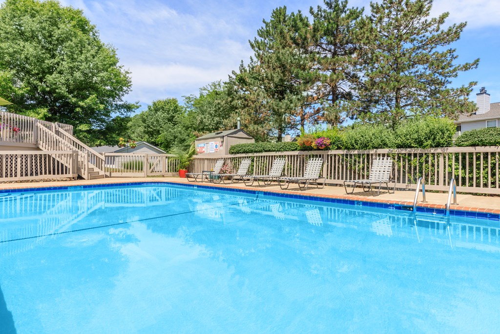 take a dip in the resort style pool