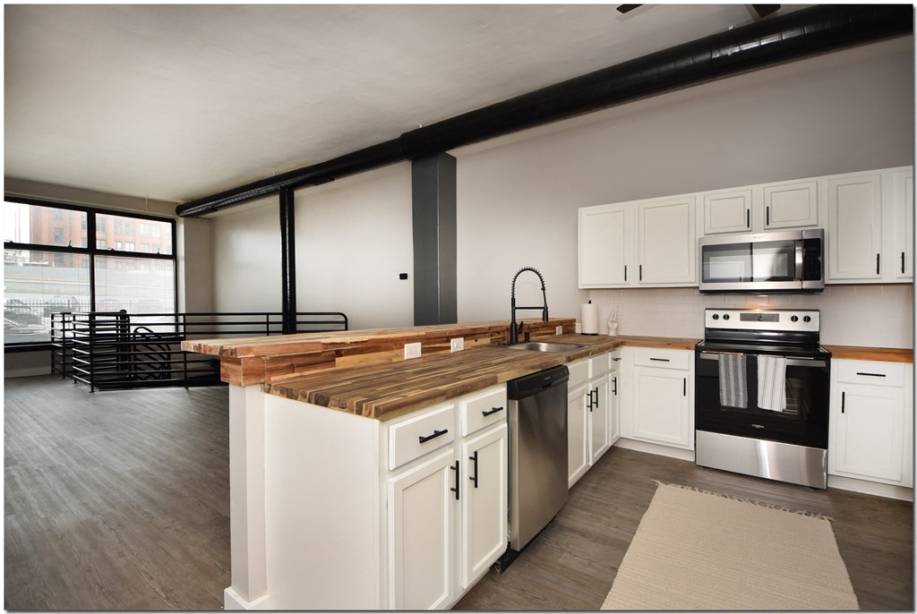 kitchen at Marshall Place Apartments, Cleveland, Ohio