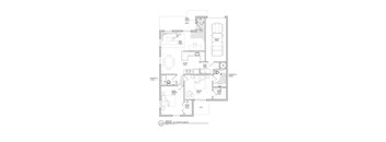 a floor plan of a house with a garage and a car