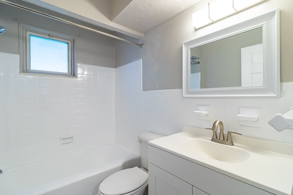 Full renovated bathroom with shower and tub