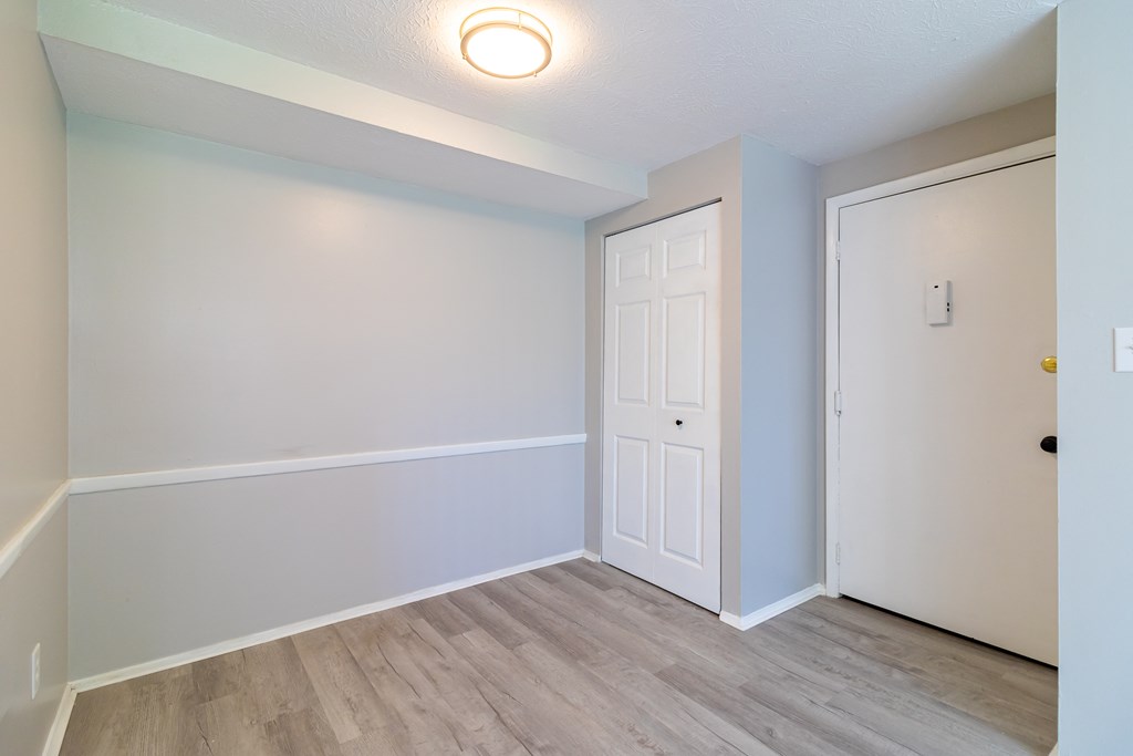 Eat in kitchen with vinyl plank flooring