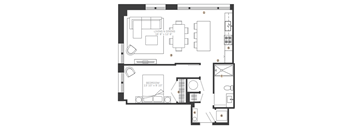 bedroom floor plan an in 2d