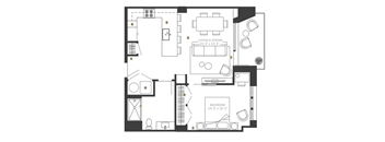 bedroom floor plan an in 2d