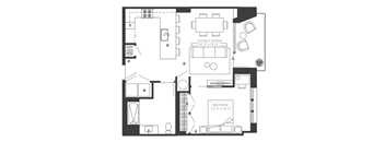 bedroom floor plan an in 2d