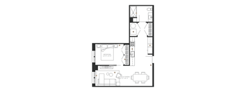 floor plan of 55 north luxury apartments to rent in the north end of boston