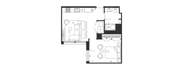bedroom floor plan an in 2d