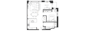 bedroom floor plan an in 2d