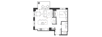 bedroom floor plan an in 2d