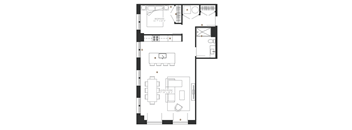 floor plan of 55 north luxury apartments to rent in the north end of boston