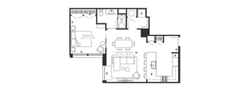 bedroom floor plan an in 2d