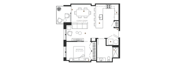 bedroom floor plan an in 2d