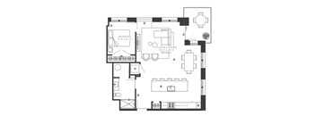bedroom floor plan an in 2d