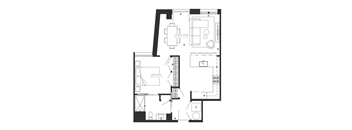 floor plan of 55 north luxury apartments to rent in the north end of boston