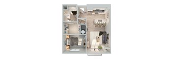 2 bed 2 bath A at Park Lamont Townhomes Apartments, Ohio, 44106