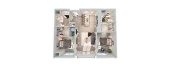 3 bed 2 bath at Park Lamont Townhomes Apartments, Cleveland, OH, 44106