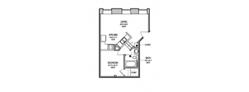 Arlo - 441 Floor Plan at East 4th Street, Cleveland