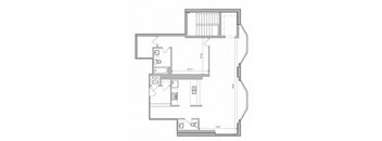 F1-1302_502 Floor Plan at East 4th Street, Cleveland, OH, 44115