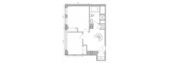 F2-1185_302 Floor Plan at East 4th Street, Ohio, 44115