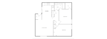 2 Bedroom 2 Bath Floor Plan at The Retreat at Walnut Creek, Columbus , Ohio