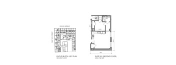 a bedroom floor plan and a 2nd floor plan of a house