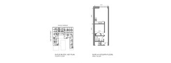 the third and fourth floor plans of the house