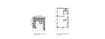 a blueprint of a floor plan and a front elevation of a house