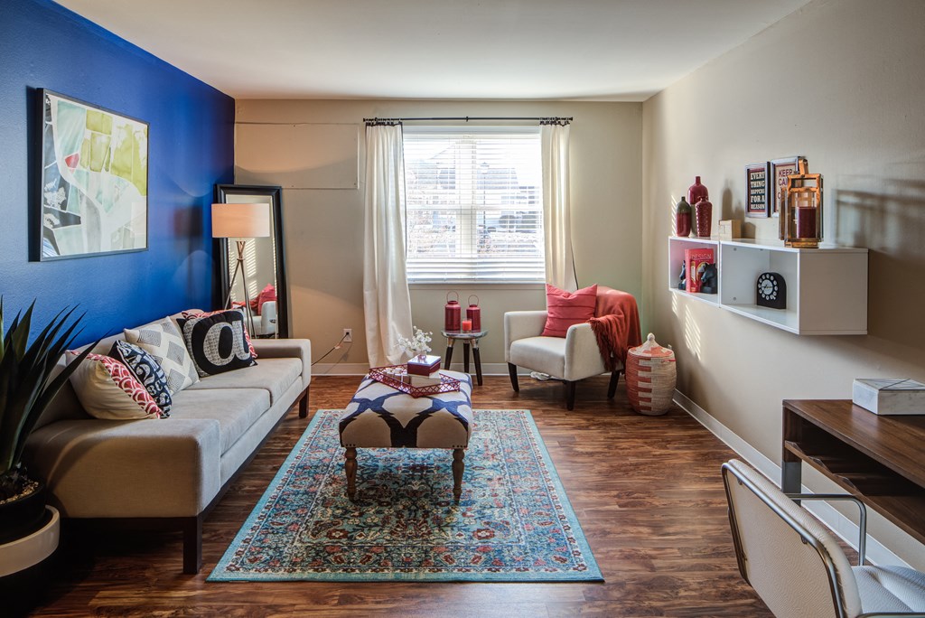 Living Room Interior at Heritage Apartments, Columbus, 43212