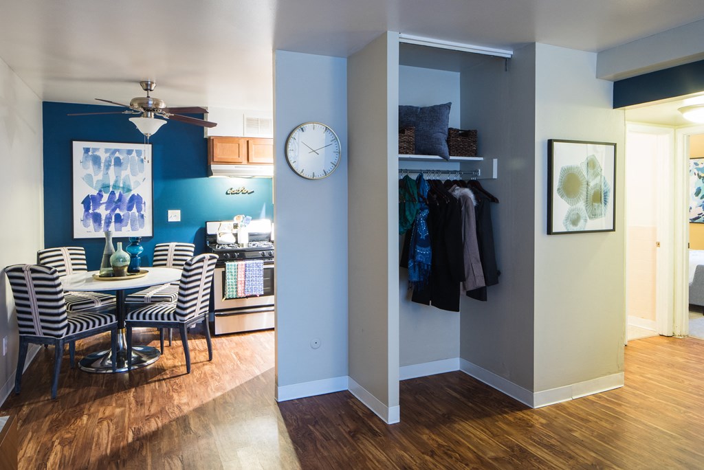 Closet View at Heritage Apartments, Columbus, Ohio
